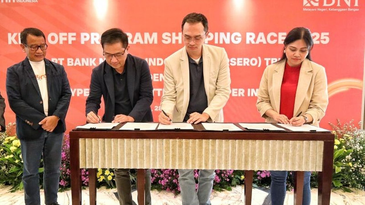 BNI berkolaborasi dengan Hypermart, Lotte Mart, dan Superindo menggelar Shopping Race 2025, sebuah program belanja menarik dengan hadiah hingga Rp1,2 juta untuk mendorong transaksi nontunai.