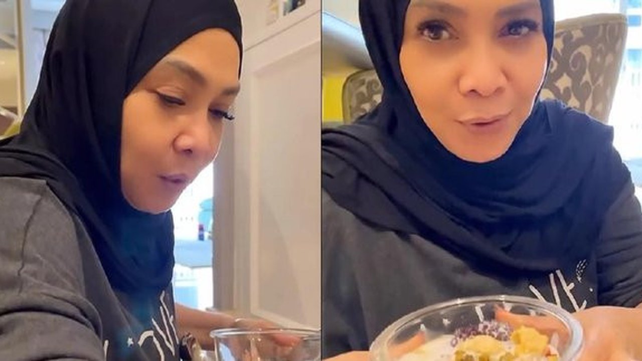 Momen Rieta Amilia Bikin Bubur Kampiun untuk Buka Puasa, Penampilannya Menggugah Selera dan Bikin Netizen Ngiler
