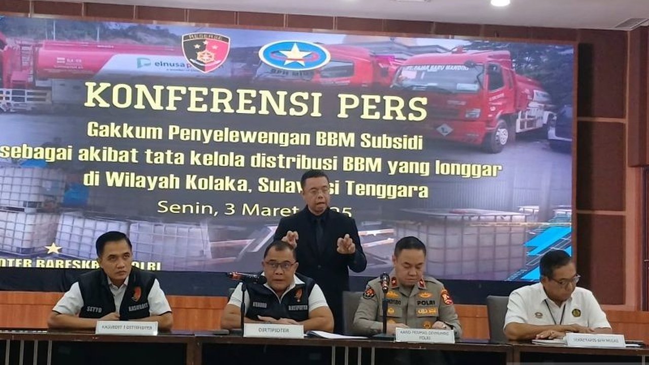 Bareskrim Polri meningkatkan pengawasan distribusi BBM, LPG, dan pupuk bersubsidi serta berhasil mengungkap kasus penyelewengan di Kolaka, Sulawesi Tenggara, dengan empat tersangka diamankan.