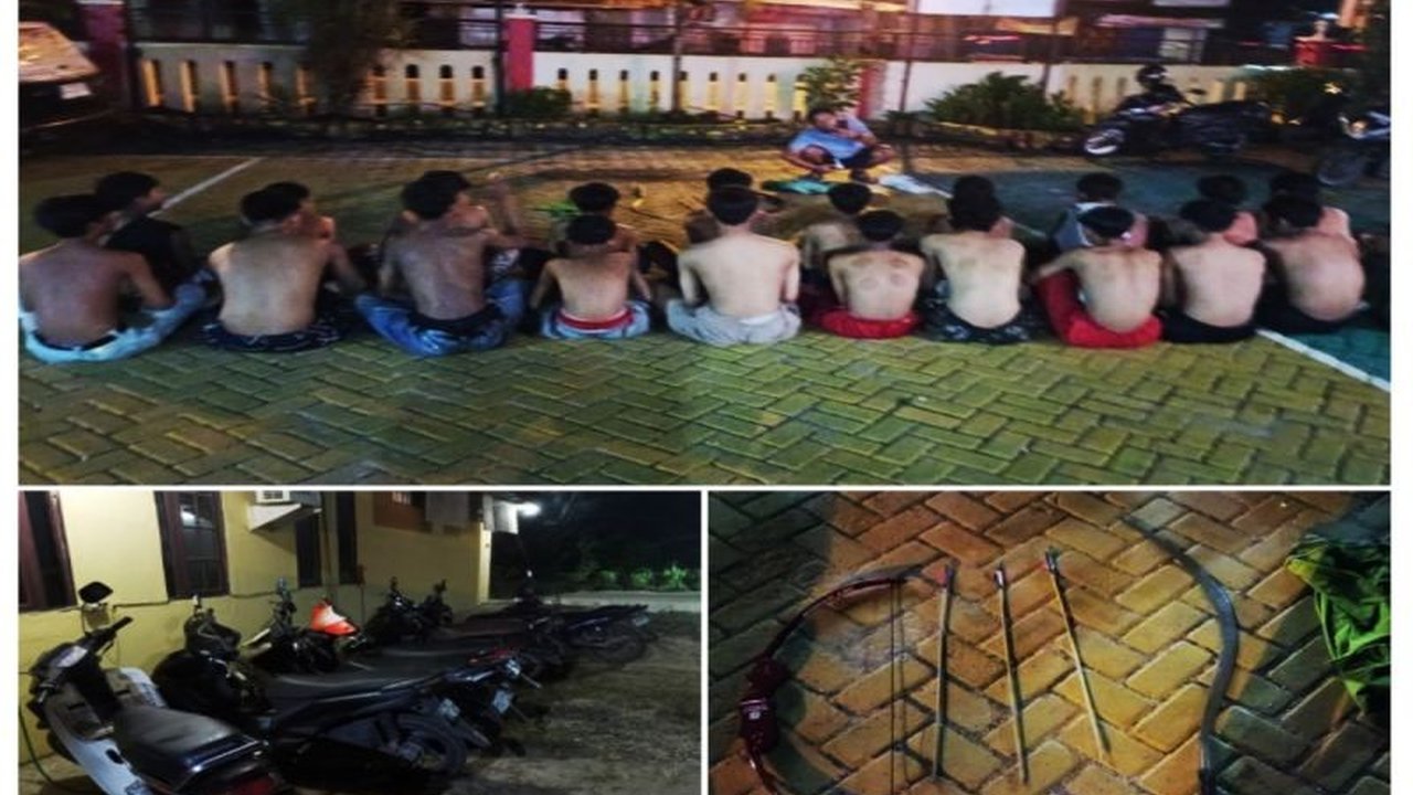 Polsek Banjarmasin Selatan menerapkan sanksi wajib lapor kepada 21 anak yang diduga hendak melakukan tawuran dan mengamankan sejumlah senjata tajam serta sepeda motor.