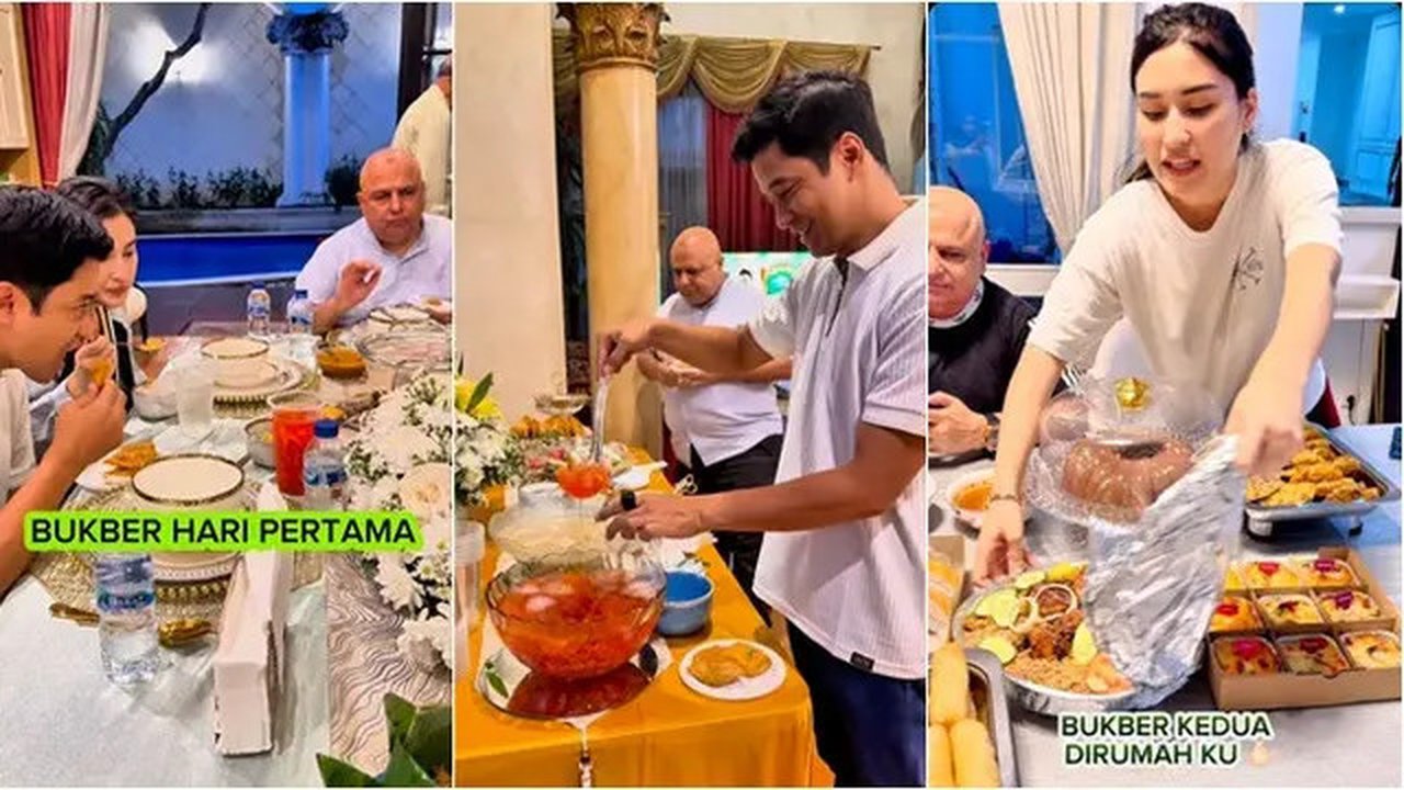 Momen bukber keluarga Angbeen Rishi dan Adly Fairuz. (sumber: Instagram/angbeenrishi)
