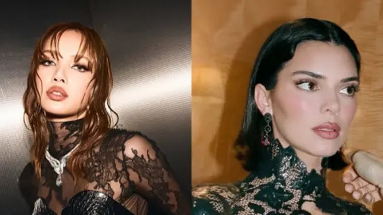 Adu Gaya Lisa Blackpink dan Kendall Jenner saat After Party Oscar 2025. [@lalalalisa_m/@kendalljenner]