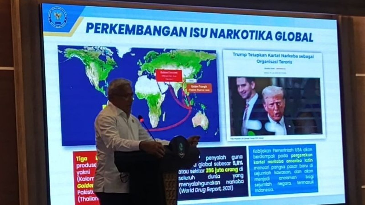 Kepala BNN, Komjen Pol. Marthinus Hukom, menyatakan narkoba sebagai ancaman serius terhadap peradaban bangsa Indonesia, dengan 3,33 juta jiwa menjadi korban penyalahgunaan.