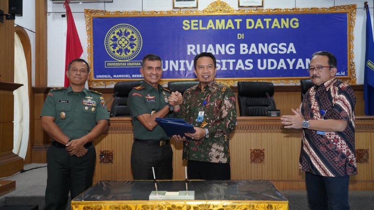 Kodam IX/Udayana dan Universitas Udayana resmi menjalin kerja sama strategis di bidang pendidikan, kebudayaan, dan ilmu pengetahuan teknologi untuk mencetak generasi penerus bangsa yang unggul dan berkarakter.
