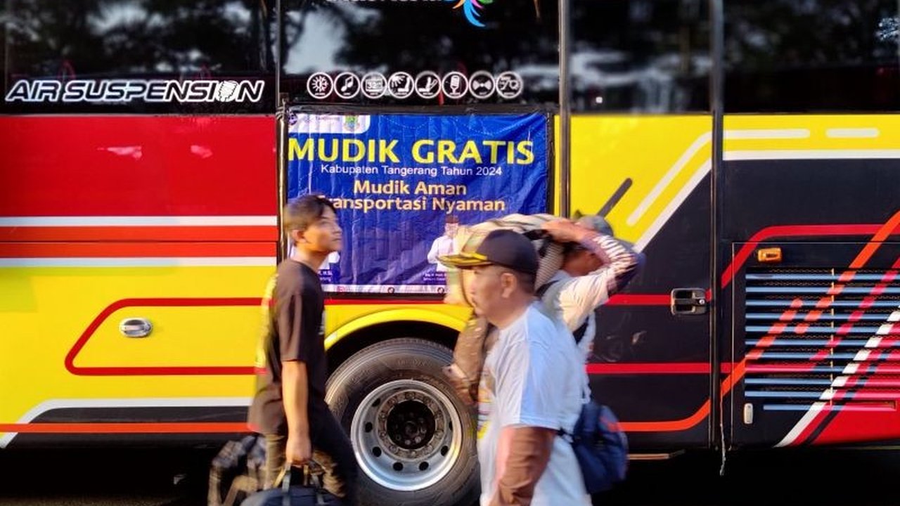 Kabupaten Tangerang menyediakan program mudik gratis Lebaran 2025 dengan kuota 2.500 orang melalui 46 bus, melayani rute hingga luar Pulau Jawa, pendaftaran dibuka 8 Maret 2025.