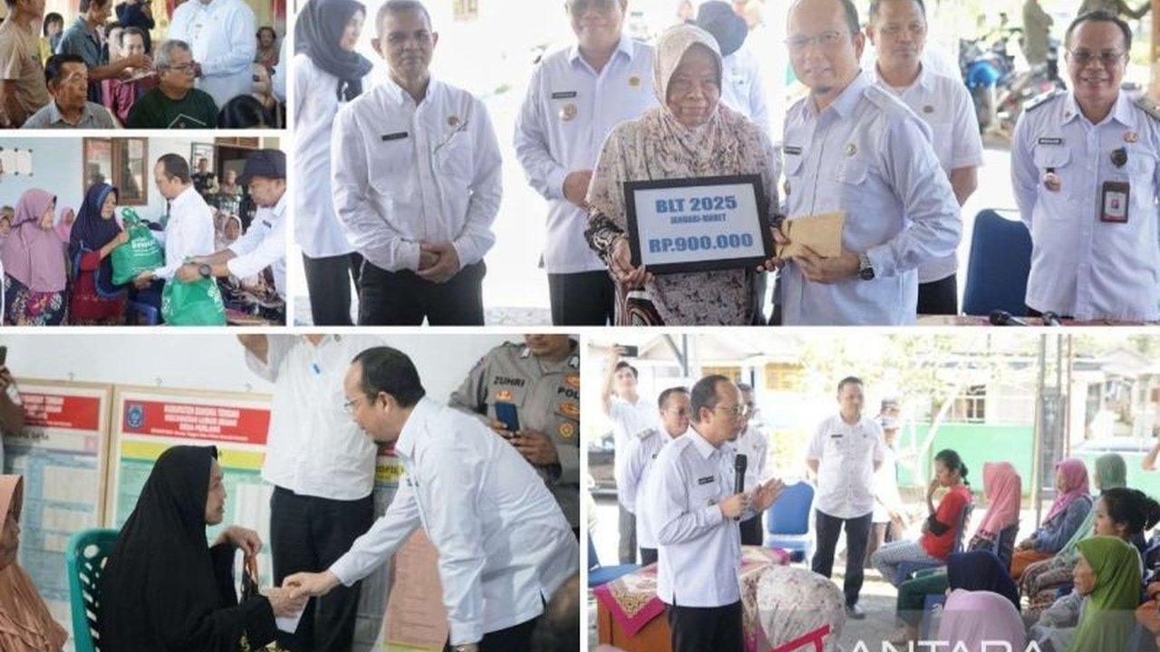Pemerintah Kabupaten Bangka Tengah kembali menyalurkan Bantuan Langsung Tunai (BLT) sebesar Rp900.000 per tiga bulan kepada warga di tiga desa di Kecamatan Lubuk Besar, tepat di bulan Ramadhan.