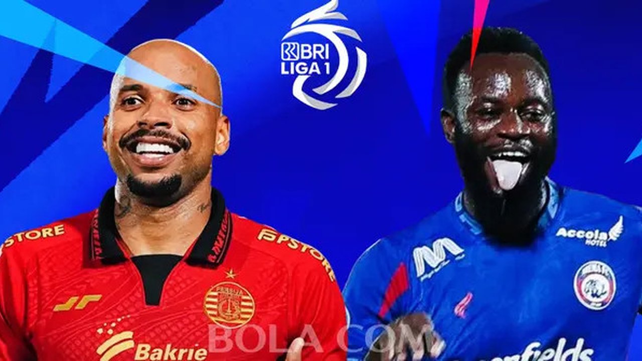 BRI Liga 1 - Persija Jakarta Vs Arema FC - Gustavo Almeida Vs Charles Lokolingoy (Bola.com/Adreanus Titus)