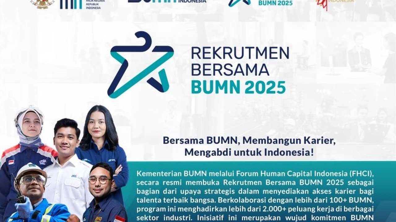 Rekrutmen Bersama BUMN (RBB) 2025 resmi dibuka pada 7 Maret 2025, menawarkan lebih dari 2.000 lowongan di 107 perusahaan BUMN dengan berbagai inovasi teknologi untuk memastikan proses seleksi yang transparan dan adil.