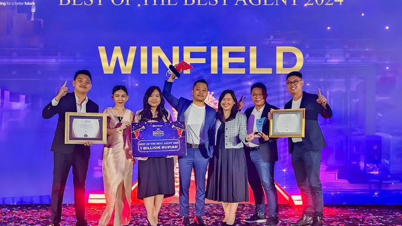 Winfield Real Estate Agency berhasil meraih penghargaan Top 1 Best of the Best Agent Sinarmas Land National 2024, sebagai bukti komitmen layanan prima dalam industri properti Indonesia.