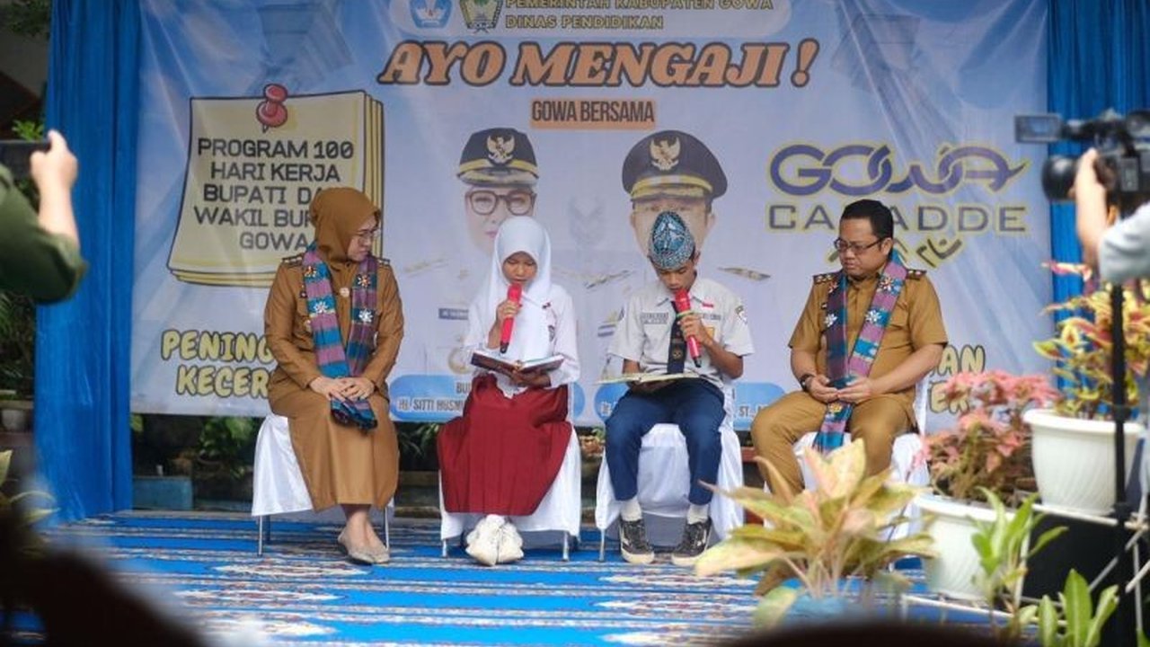 Pemkab Gowa meluncurkan program 'Ayo Mengaji' di seluruh sekolah untuk membentuk karakter anak dan mencetak generasi unggul, dimulai dengan mengaji 30 menit sebelum pembelajaran.