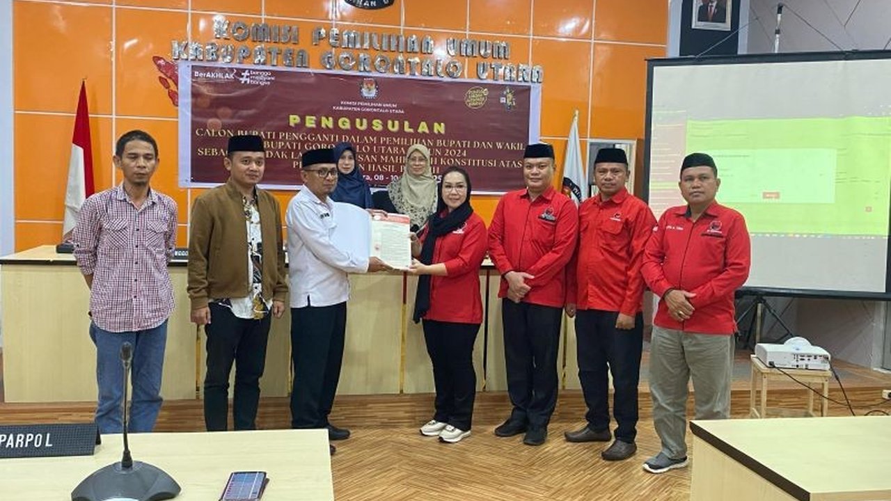 DPP PDIP resmi mengusulkan Mohamad Siddik Nur sebagai calon bupati dalam Pemungutan Suara Ulang (PSU) Pilkada Gorontalo Utara 2024, berpasangan dengan Muksin Badar.