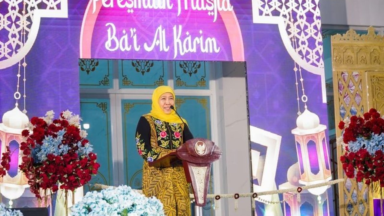 Gubernur Khofifah Resmikan Masjid Ba'i Al Karim di Jombang: Pusat Keislaman dan Amal Jariyah