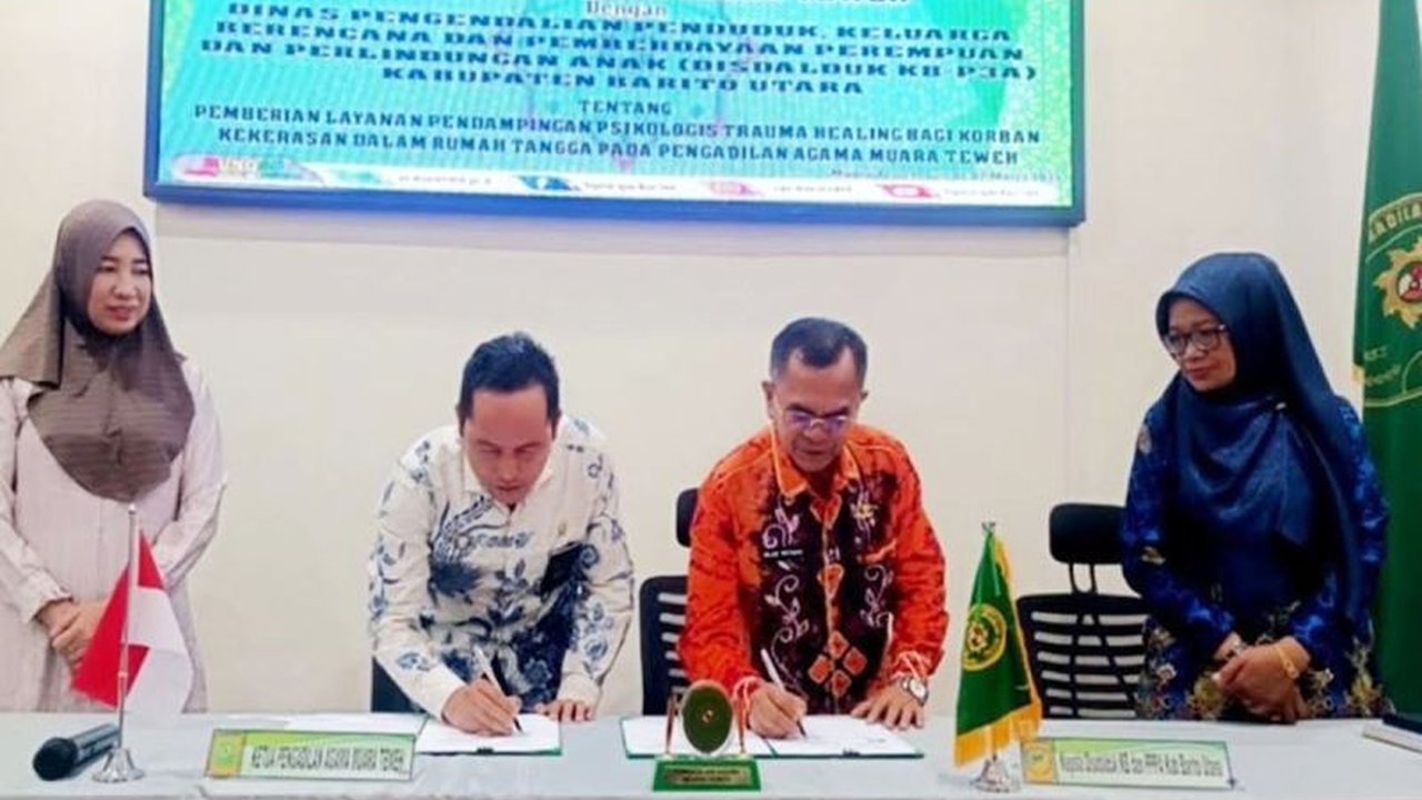 Pemerintah Kabupaten Barito Utara dan Pengadilan Agama Muara Teweh resmi bekerja sama memberikan layanan pendampingan psikologis bagi korban KDRT dan konseling bagi pemohon dispensasi kawin.