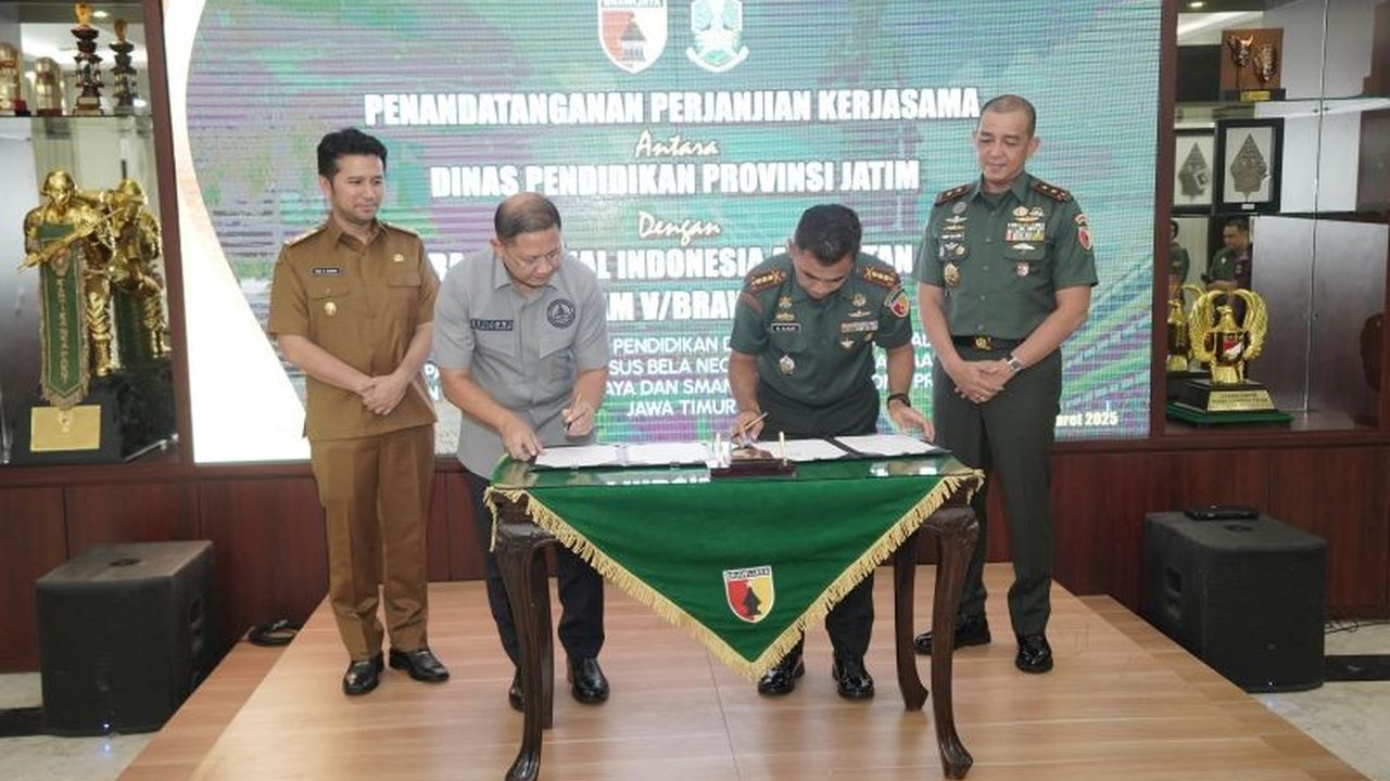 Pemprov Jatim dan Kodam V/Brawijaya Perkuat Kerja Sama Pendidikan untuk Cetak Generasi Unggul