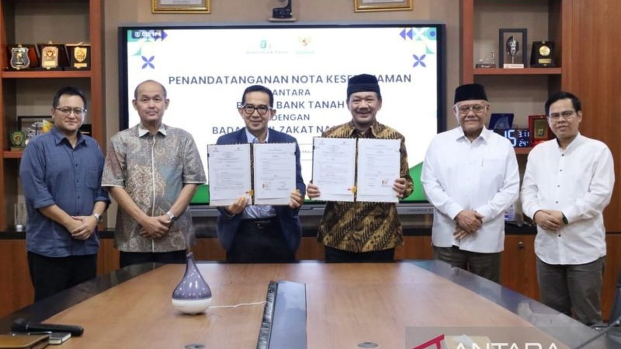 Baznas dan Bank Tanah resmi menjalin kerja sama untuk mengoptimalkan zakat, infak, sedekah, dan dana sosial keagamaan lainnya (ZIS-DSKL) dalam pembangunan masjid di Indonesia.