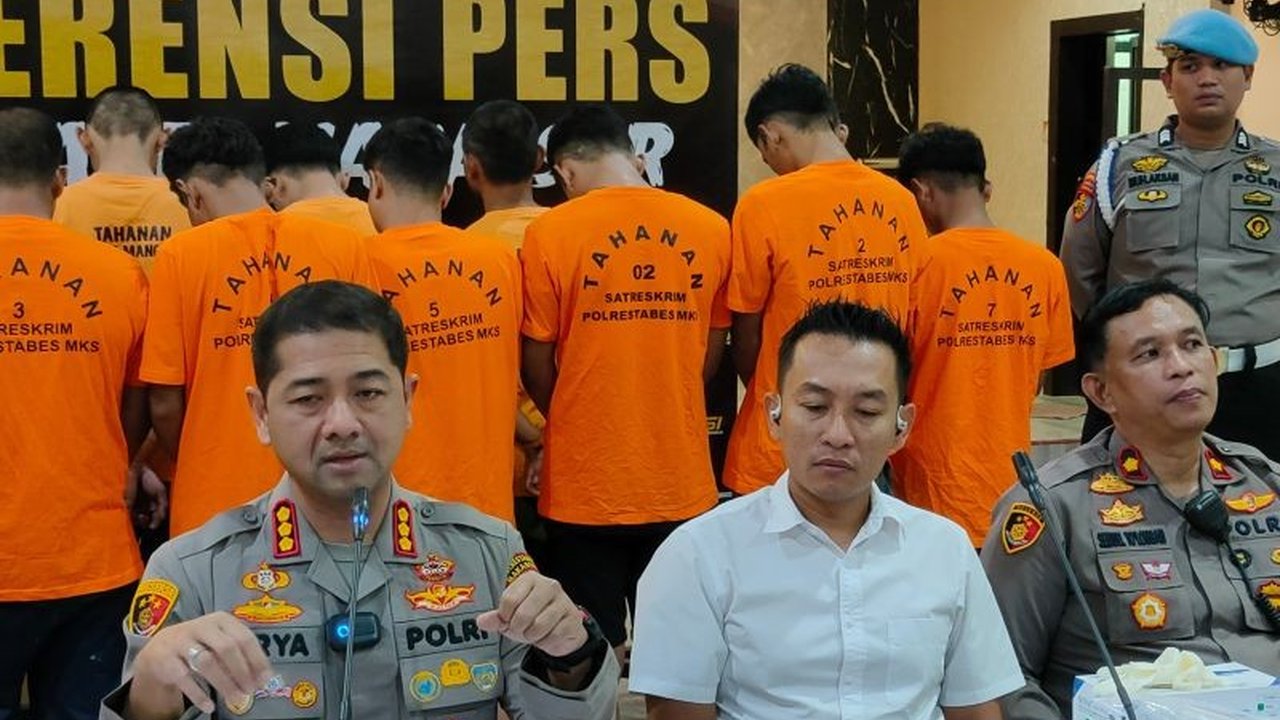 Polrestabes Makassar membekuk 27 pelaku pemanah dan penganiayaan selama Ramadhan; 14 dewasa dan 13 anak di bawah umur ditetapkan sebagai tersangka, dengan ancaman hukuman hingga 15 tahun penjara.