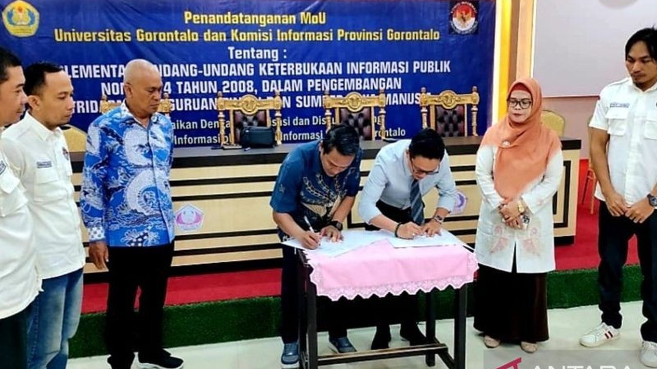 KIP Gorontalo dan Universitas Gorontalo Jalin Kerja Sama Sosialisasi Keterbukaan Informasi Publik
