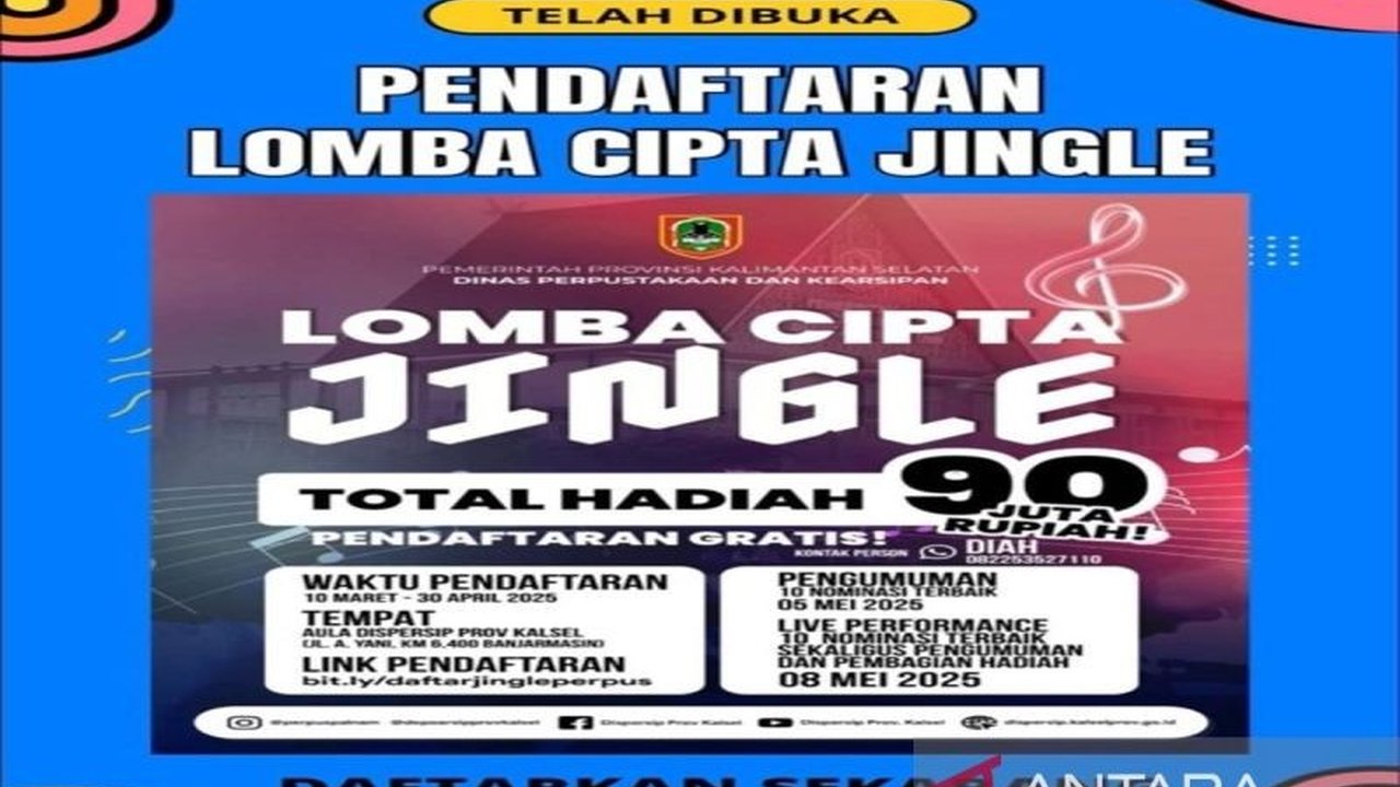 Dinas Perpustakaan dan Kearsipan Kalsel adakan lomba cipta jingle bertema 