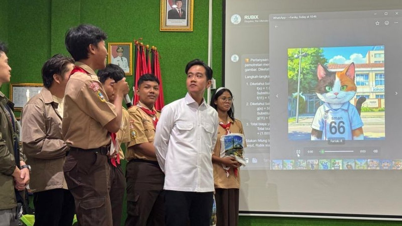 Wakil Presiden Gibran Rakabuming Raka mendorong generasi muda Indonesia untuk beradaptasi dengan kecerdasan buatan (AI) tanpa sampai bergantung sepenuhnya, menekankan pentingnya pemahaman konseptual.