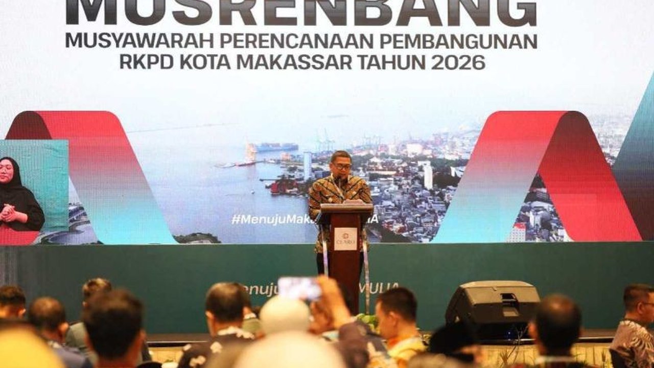 Pemkot Makassar menggelar Musrenbang RKPD 2026 dengan prioritas pembangunan inklusif dan berdaya saing untuk menjawab isu strategis kota, termasuk pertumbuhan ekonomi dan pengurangan kemiskinan.