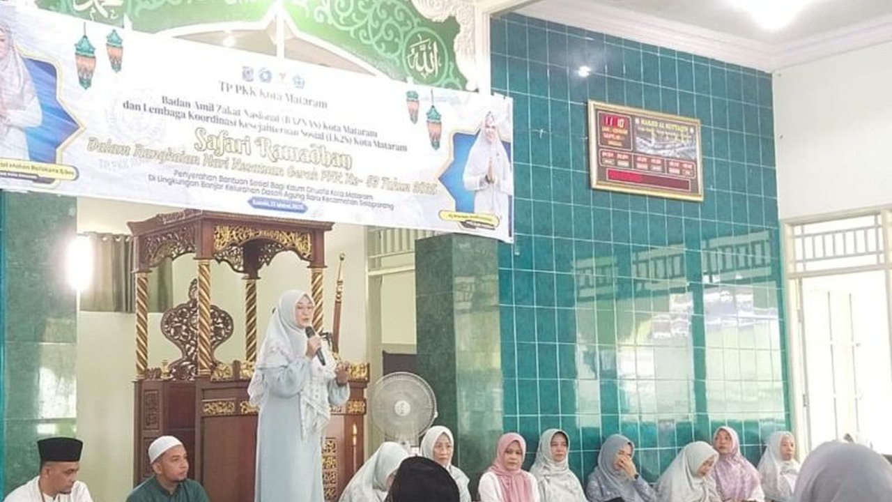 TP PKK Kota Mataram menggelar Safari Ramadhan 1446 H/2025, membagikan 175 paket sembako, dan mengajak masyarakat untuk meningkatkan kepedulian sosial serta menjaga Kamtibmas.