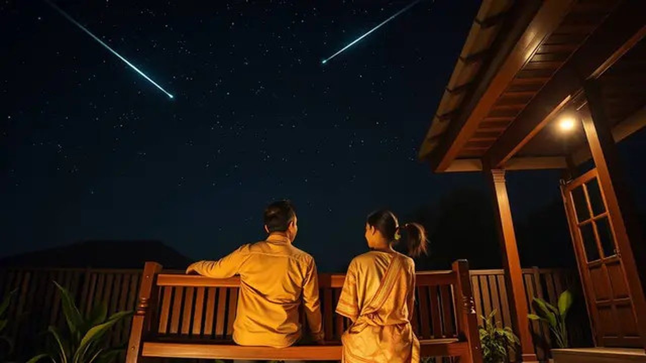 arti melihat bintang jatuh menurut primbon jawa Ilustrasi dibuat AI