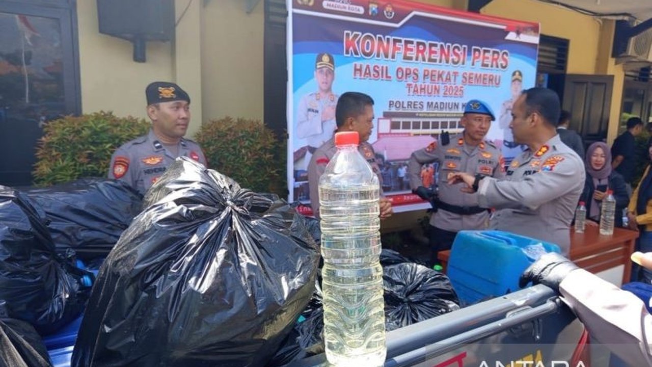 Polresta Madiun Ungkap 14 Kasus Miras dalam Operasi Pekat Semeru 2025