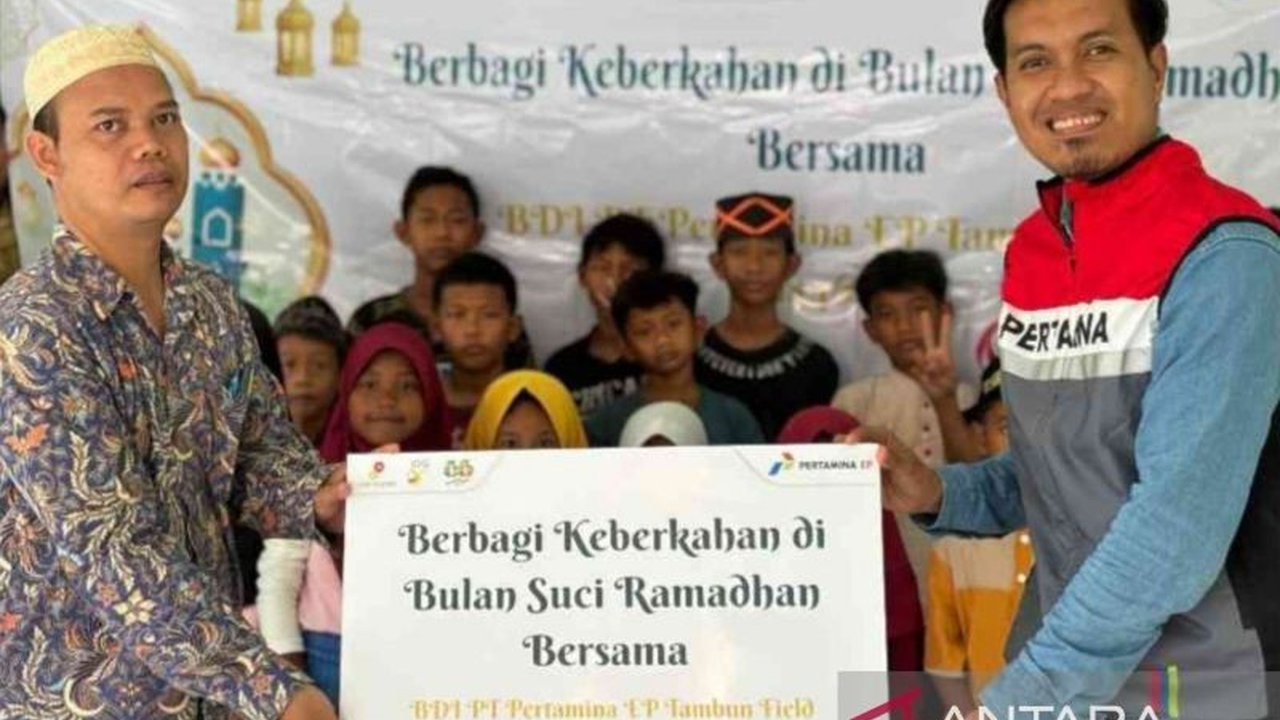 PT Pertamina EP Tambun Field berbagi kebaikan di bulan Ramadhan dengan membagikan paket sembako dan santunan kepada 180 anak yatim di Kabupaten Bekasi dan Karawang.