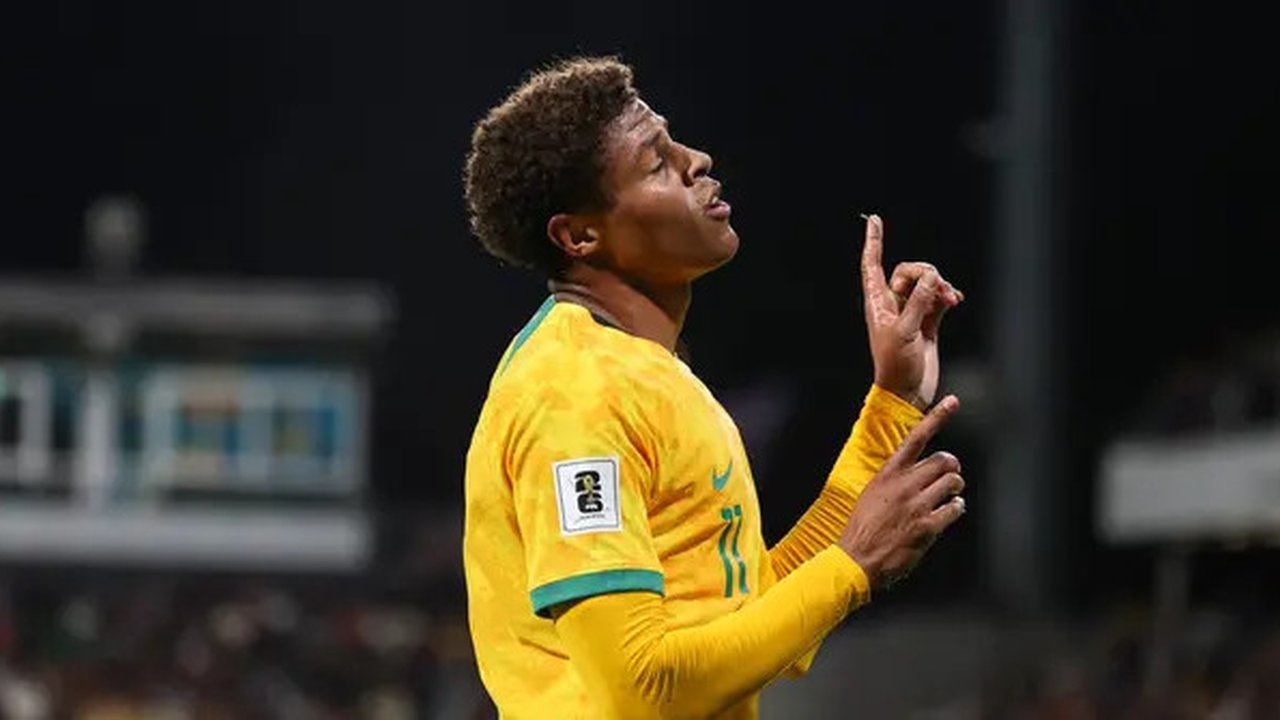 Striker Timnas Australia, Kusini Yengi (AFP/Colin Murty)
