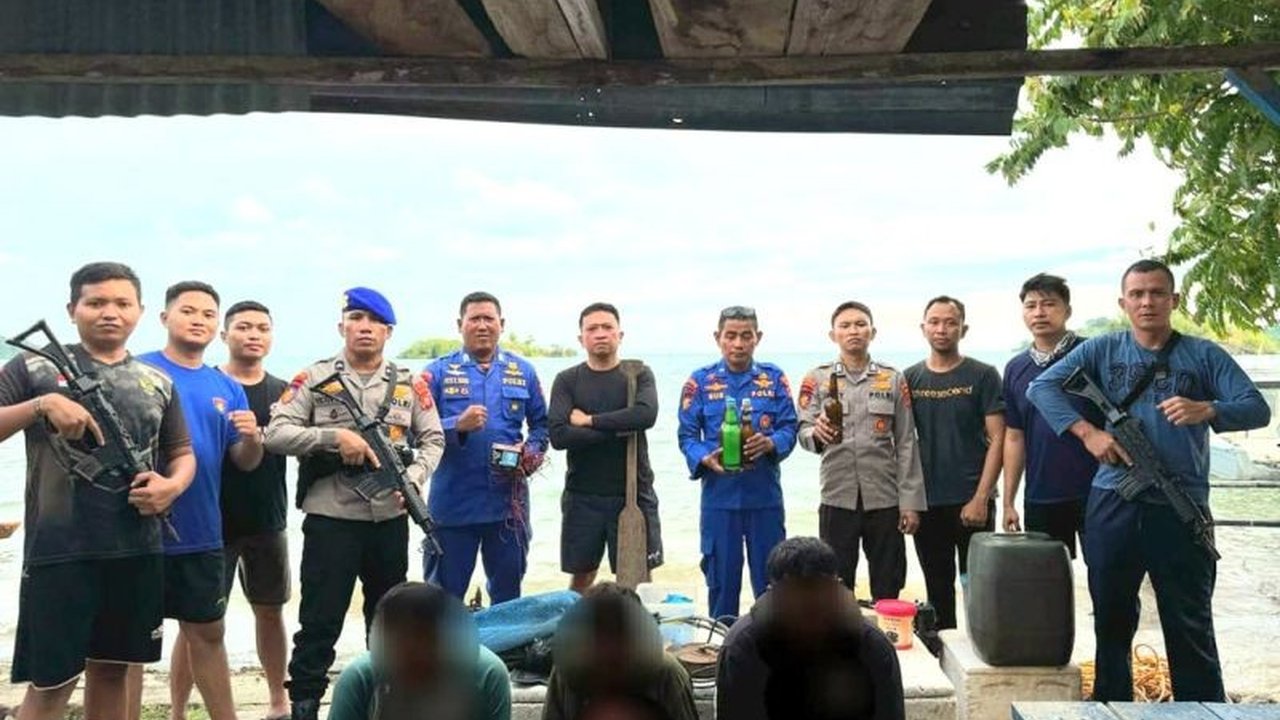 Ditpolairud Polda Gorontalo Tangkap Tiga Pelaku Pengeboman Ikan di Pohuwato