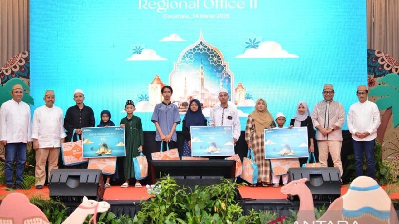 BNI Wilayah 11 berbagi kebaikan melalui Safari Ramadhan 2025 dengan menyalurkan 4.650 paket sembako dan santunan di Sulawesi Utara, Gorontalo, Sulawesi Tengah, dan Maluku Utara.
