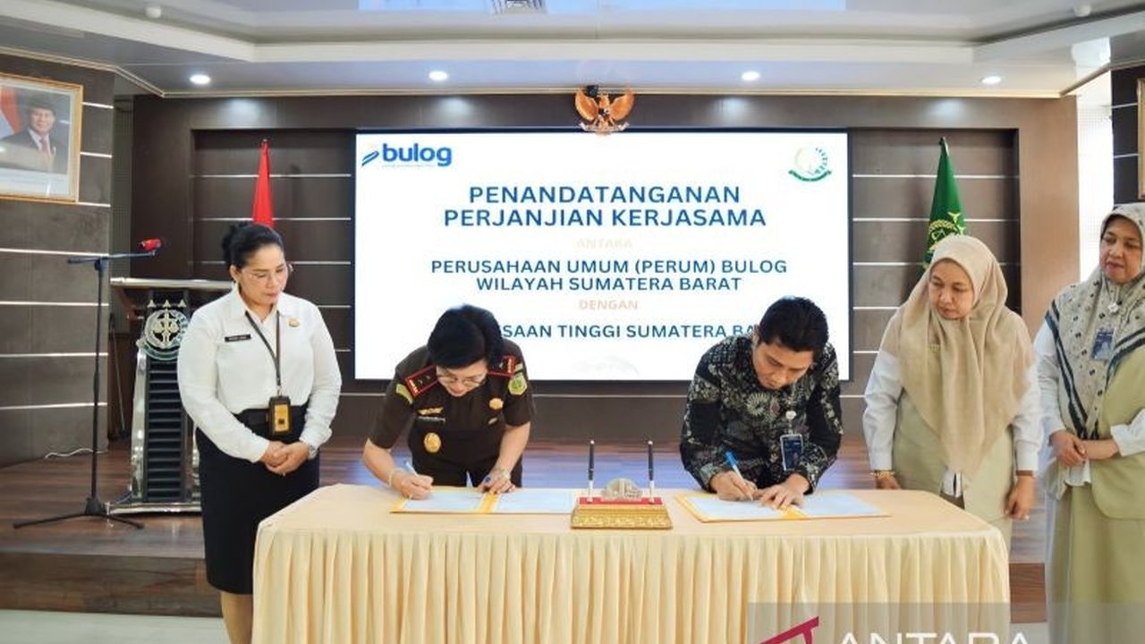 Kejaksaan Tinggi Sumatera Barat (Kejati Sumbar) dan Perum Bulog Sumbar resmi menjalin kerja sama untuk menangani sengketa hukum perdata dan tata usaha negara, guna mengurangi risiko hukum yang merugikan negara.