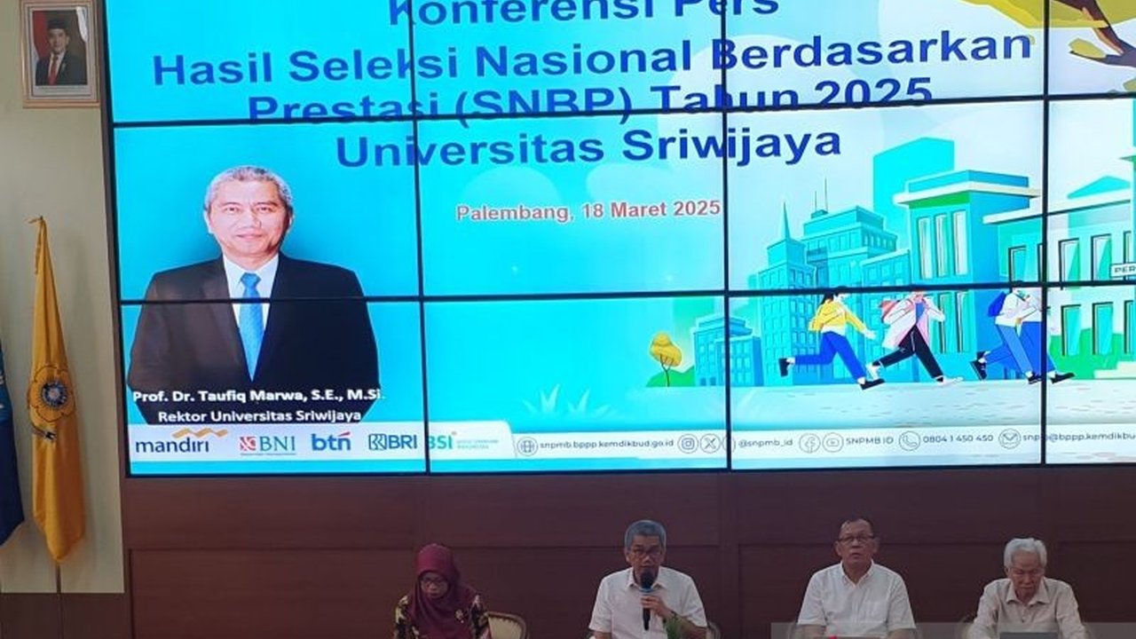 Universitas Sriwijaya (Unsri) menerima 584 mahasiswa baru jalur KIP Kuliah dari total 2.065 mahasiswa baru jalur SNBP TA 2025/2026, menunjukkan komitmen Unsri terhadap pemerataan pendidikan.