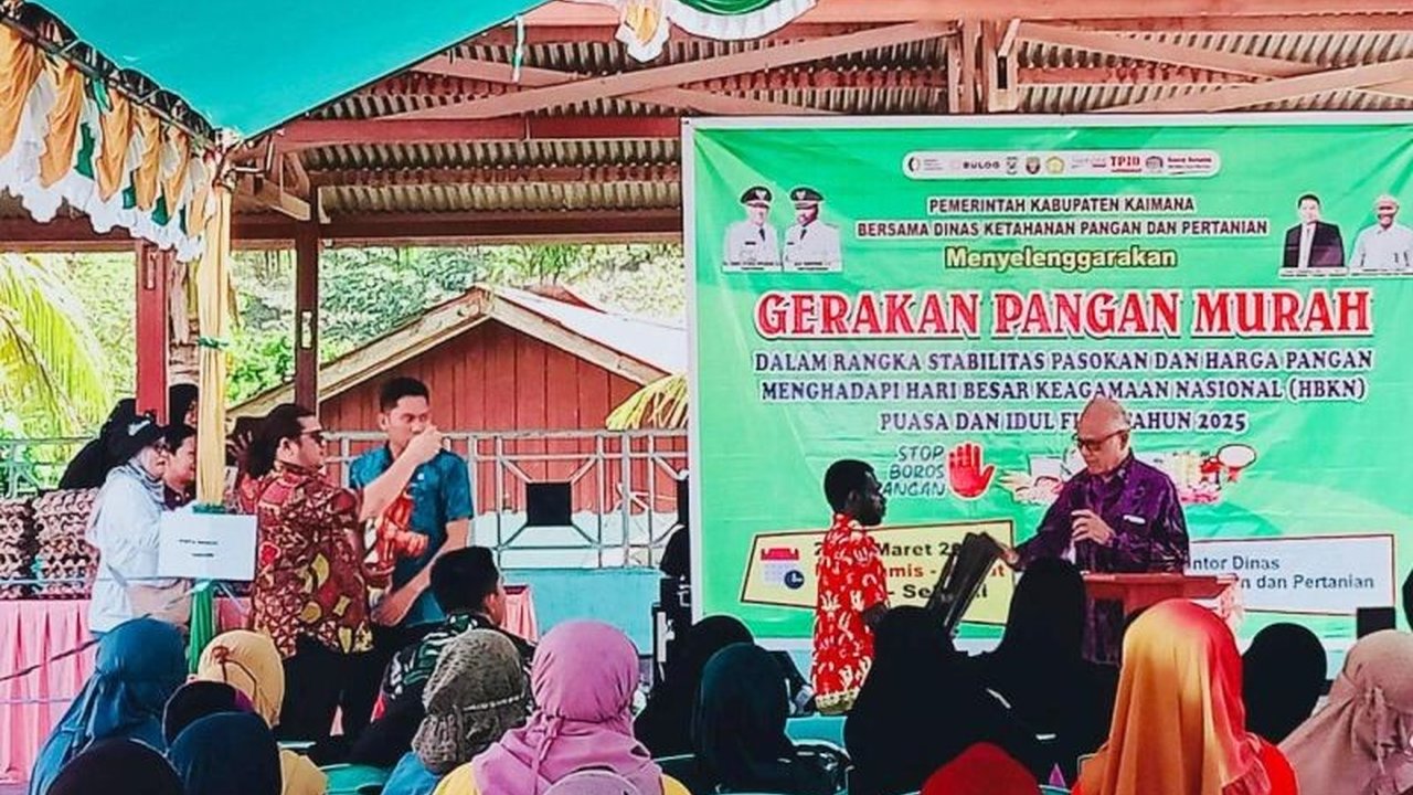 Pemerintah Kabupaten Kaimana menggelar gerakan pangan murah untuk menstabilkan harga kebutuhan pokok menjelang Idul Fitri 1446 Hijriah, membantu masyarakat mendapatkan bahan pangan terjangkau.