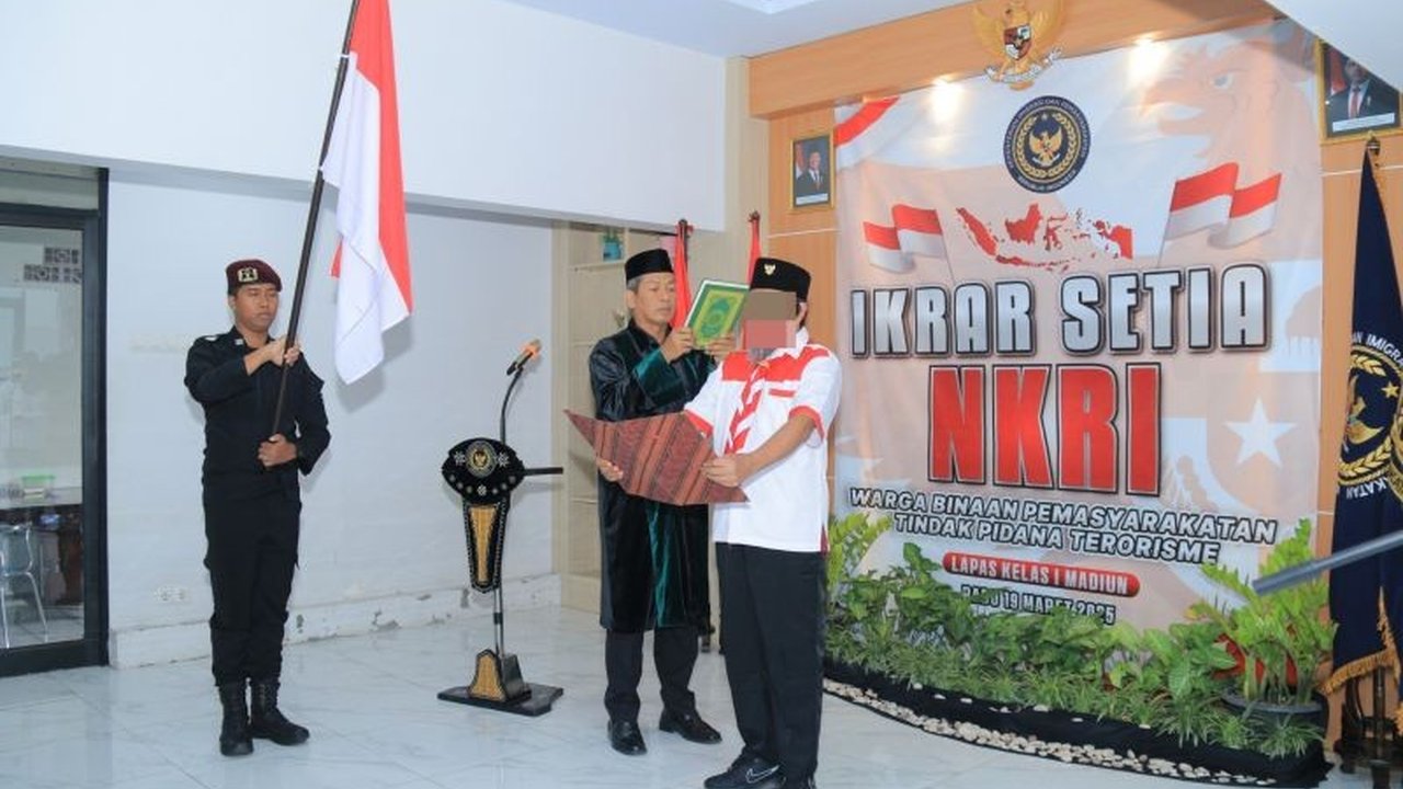 Warga Binaan Terorisme di Lapas Madiun Ikrar Setia NKRI
