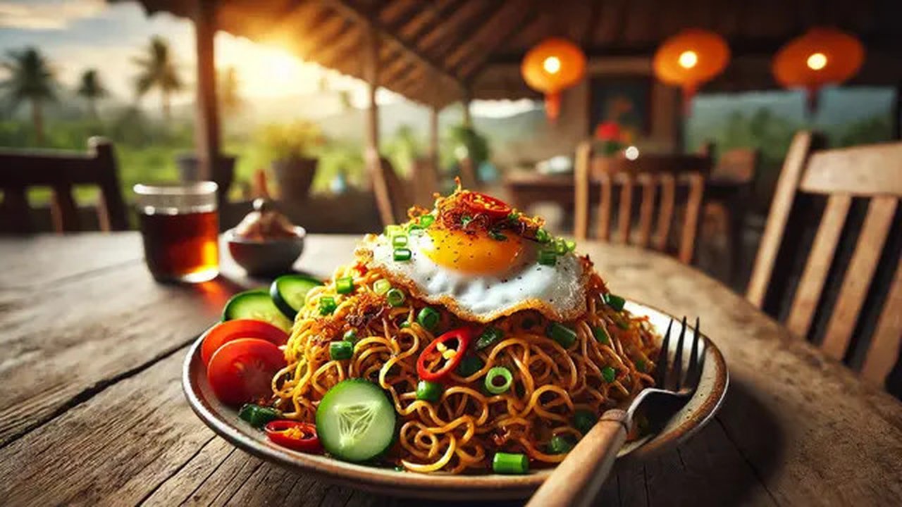 ilustrasi foto mi goreng. Foto by AI