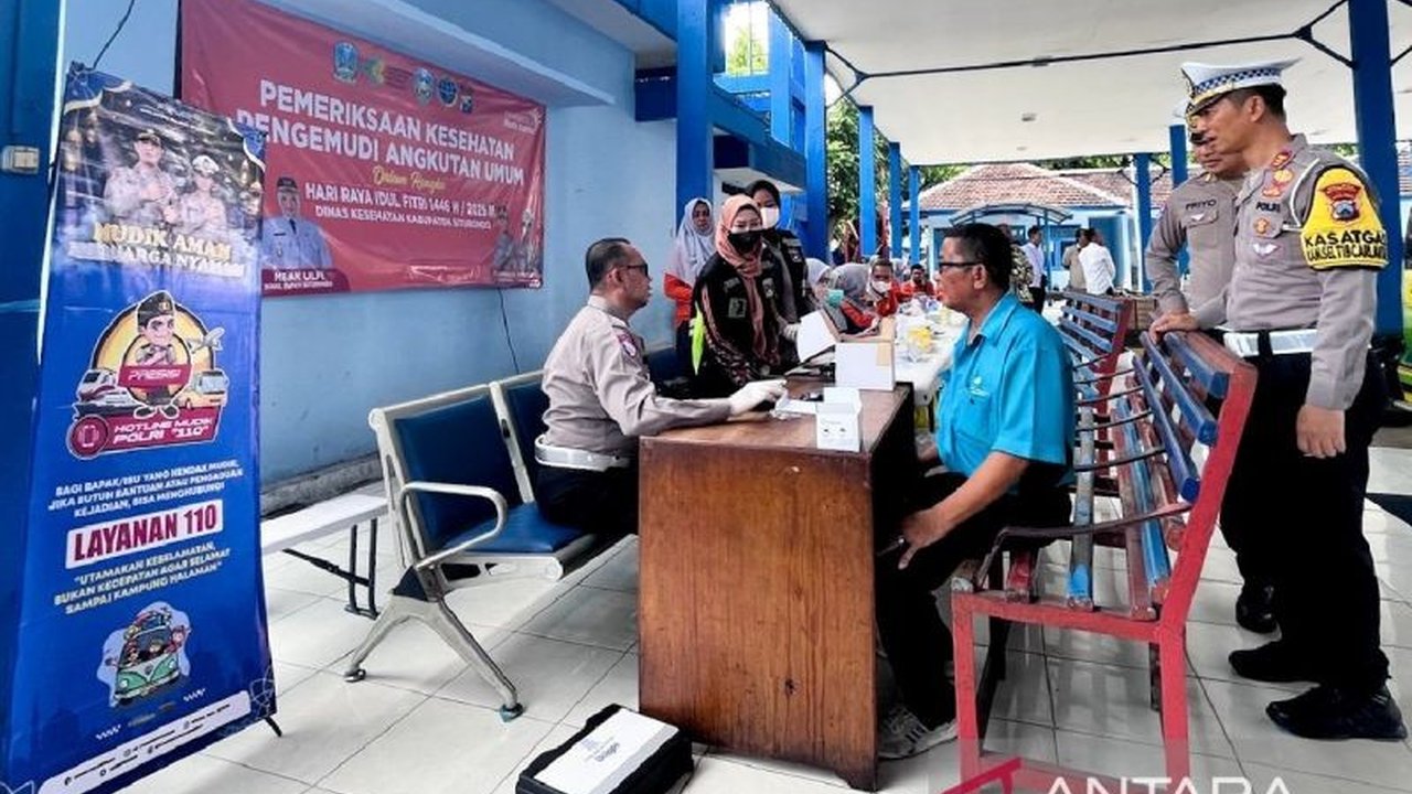 Polres Situbondo Cek Kesiapan Angkutan Lebaran 2025: 15 Sopir Layak Mengemudi, 4 Tidak Layak