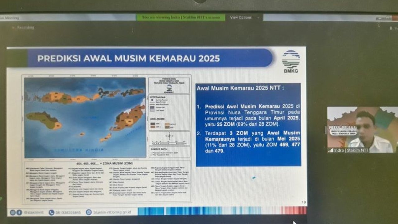 BMKG memprediksi musim kemarau di NTT akan dimulai pada April 2025, lebih lambat dari biasanya, dengan potensi karhutla yang perlu diwaspadai.