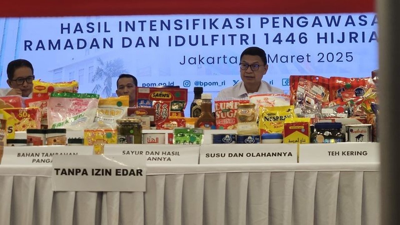 Badan Pengawas Obat dan Makanan (BPOM) menemukan 1,94 persen dari 4.958 sampel takjil mengandung bahan berbahaya seperti formalin, boraks, dan rhodamin B, meskipun sebagian besar memenuhi syarat keamanan pangan.
