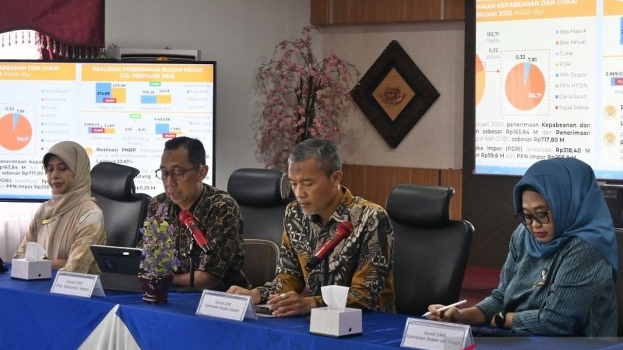 Meskipun APBN Kalsel mengalami kontraksi, penerimaan bea cukai justru tumbuh signifikan hingga 690,42 persen pada tahun 2025, mencapai Rp163,84 miliar.