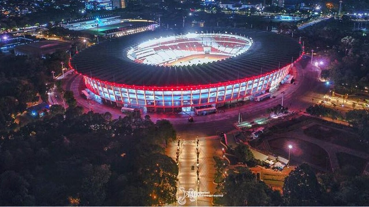 Penampakan Lapangan dan Rumput Stadion Gelora Bung Karno Menjelang Timnas Indonesia vs Bahrain