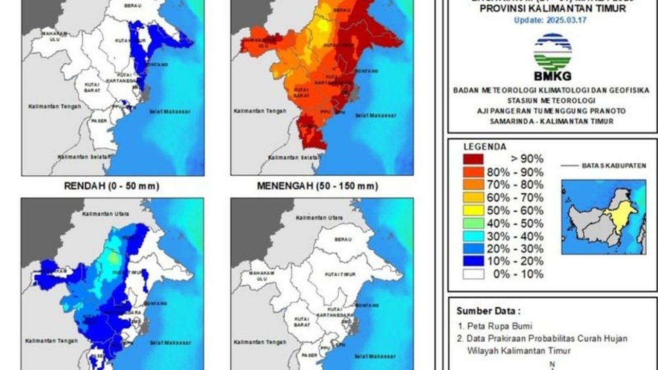 Hujan Lebat Berpotensi Guyur Kaltim hingga Lebaran, Waspada Banjir dan Longsor!