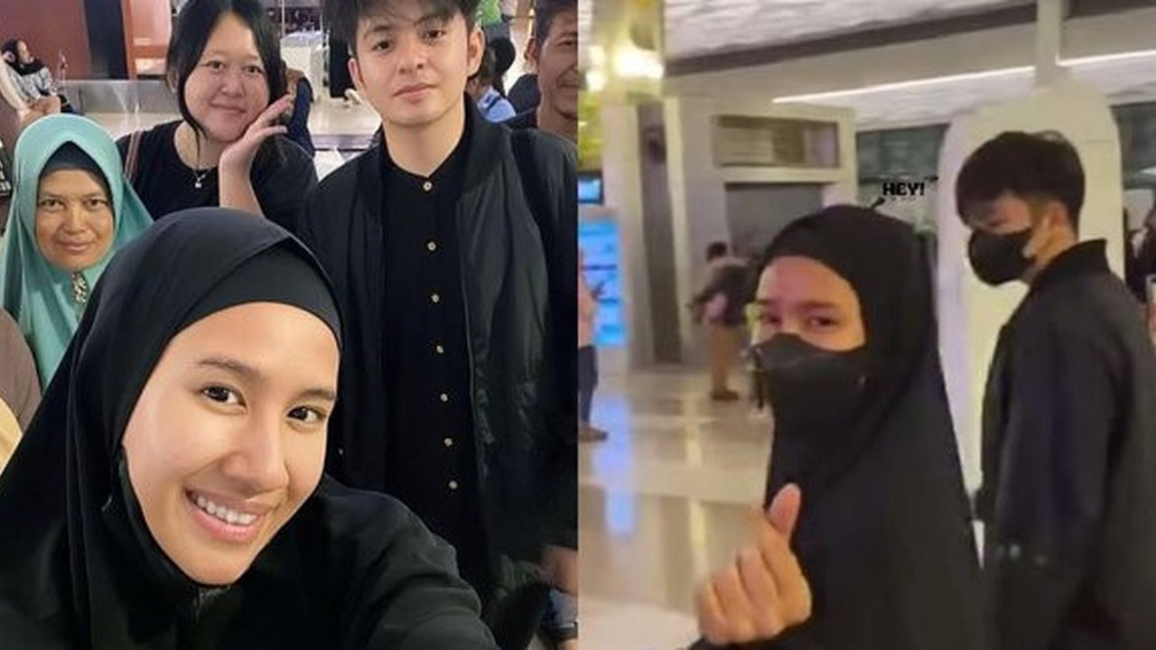 4 Potret Shenina Cinnamon Jalani Umrah Perdana Bersama Suami, Pakai Busana Syar'i Dan Tampil Tanpa Makeup
