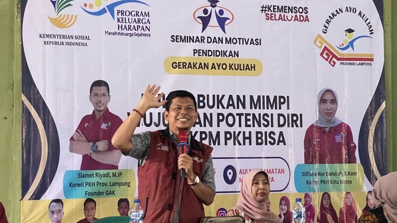 Sebanyak 74 anak dari keluarga penerima manfaat PKH di Lampung berhasil lulus SNBP 2025, melanjutkan pendidikan ke perguruan tinggi negeri ternama seperti Unila, Itera, dan IPB.