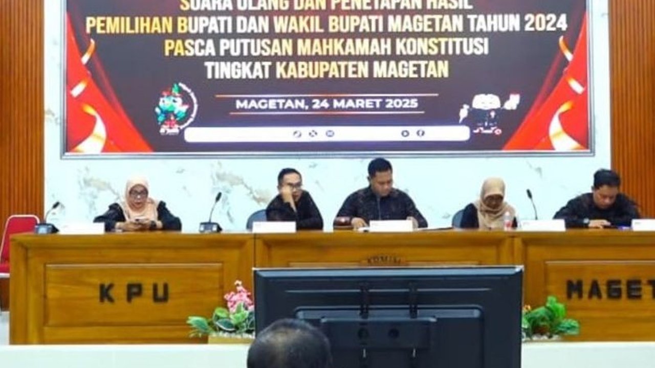 Pasangan Nanik-Suyatni keluar sebagai pemenang Pilkada Magetan 2024 setelah Pemungutan Suara Ulang (PSU) dengan perolehan suara terbanyak, mengungguli dua pasangan calon lainnya.