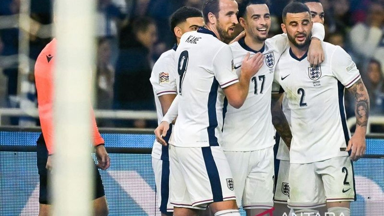 Inggris menang telak atas Latvia dengan skor 3-0 dalam lanjutan Kualifikasi Piala Dunia 2026 zona Eropa, memastikan puncak klasemen Grup K.
