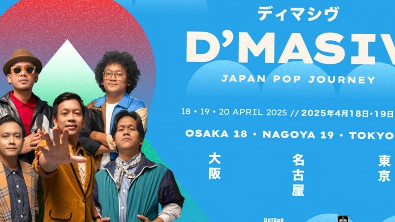 Grup musik D'Masiv akan menggelar tur konser bertajuk 'D'Masiv Japan Pop Journey' di tiga kota besar Jepang pada April 2025, sebagai upaya evolusi bermusik dan perluasan pangsa pasar internasional.
