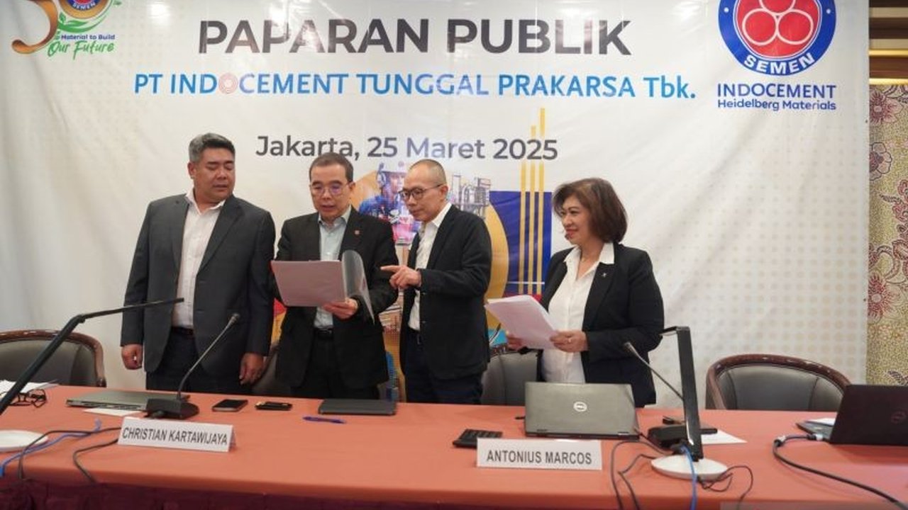PT Indocement Tunggal Prakarsa Tbk (Indocement) berhasil membukukan kinerja positif pada tahun 2024 dengan peningkatan volume penjualan semen dan klinker sebesar 5,9 persen.