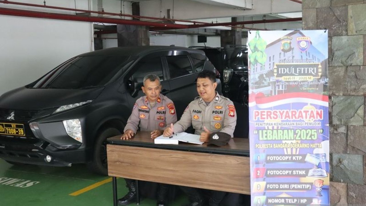 Polresta Bandara Soetta menyediakan layanan penitipan kendaraan gratis selama Lebaran 2025 untuk memberikan rasa aman dan nyaman bagi pemudik, dilengkapi berbagai layanan pendukung lainnya.
