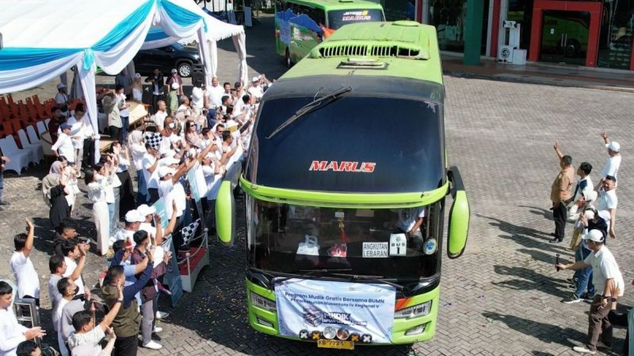 PTPN PalmCo Berangkatkan 1.020 Pemudik Gratis Jelang Lebaran 2025